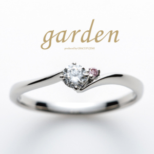 和歌山の細身の婚約指輪Little garden