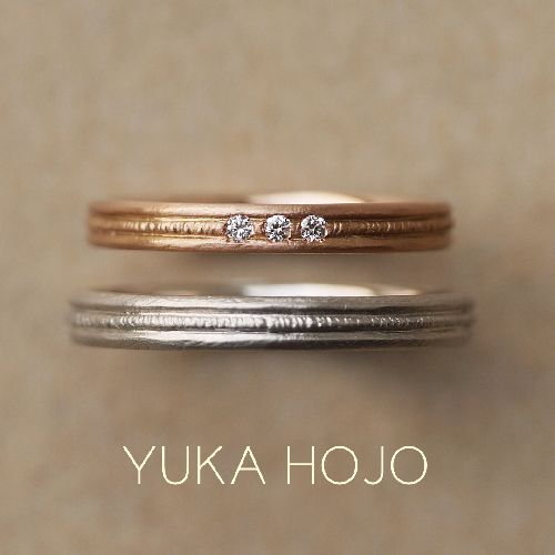 和歌山でおすすめのカジュアルな結婚指輪でユカホウジョウのカーム