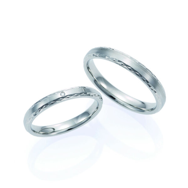 和歌山でシンプル王道なデザインの結婚指輪でFISCHER483シリーズ