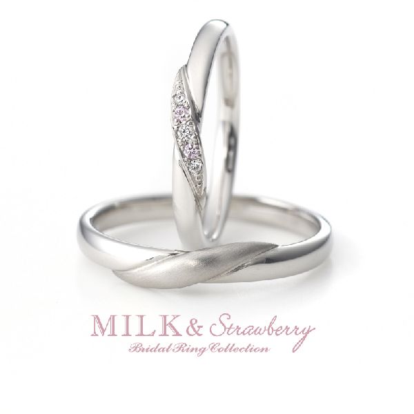 泉州で可愛い結婚指輪のミルク＆ストロベリー