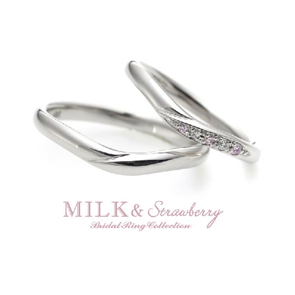 泉州でかわいい結婚指輪のミルク＆ストロベリー