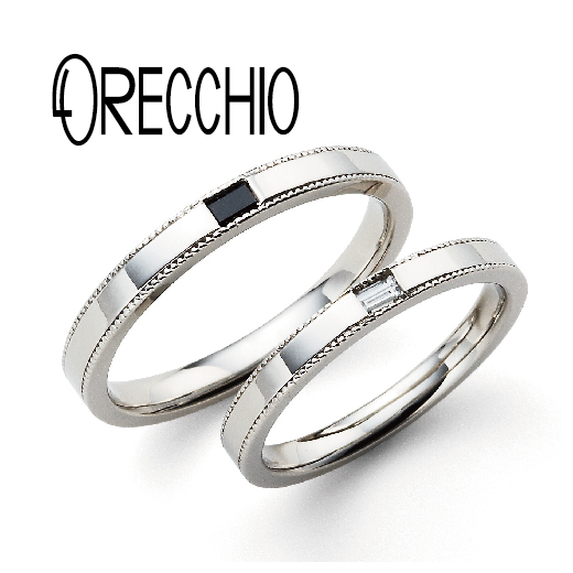 和歌山で人気ORECCHIOの結婚指輪デザイン1