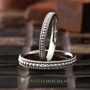 大阪で人気！アンティーク調のかわいいPaveo Chocolatの結婚指輪デザイン