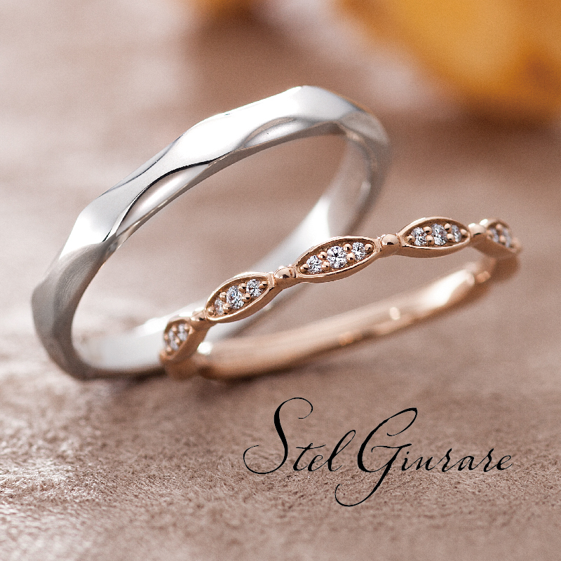 大阪で人気！アンティーク調のかわいいStel Giurareの結婚指輪デザインドローム-Droom