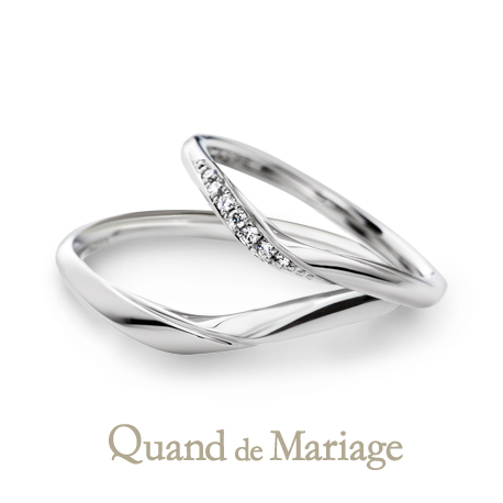 Quand de Mariage和歌山でおすすめの細身で華奢な結婚指輪Sante　サンテ