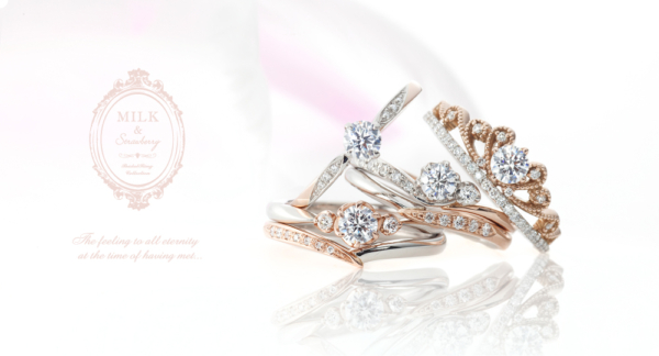 和歌山で人気のピンクダイヤモンドを使用した婚約指輪ブランドのミルクアンドストロベリー