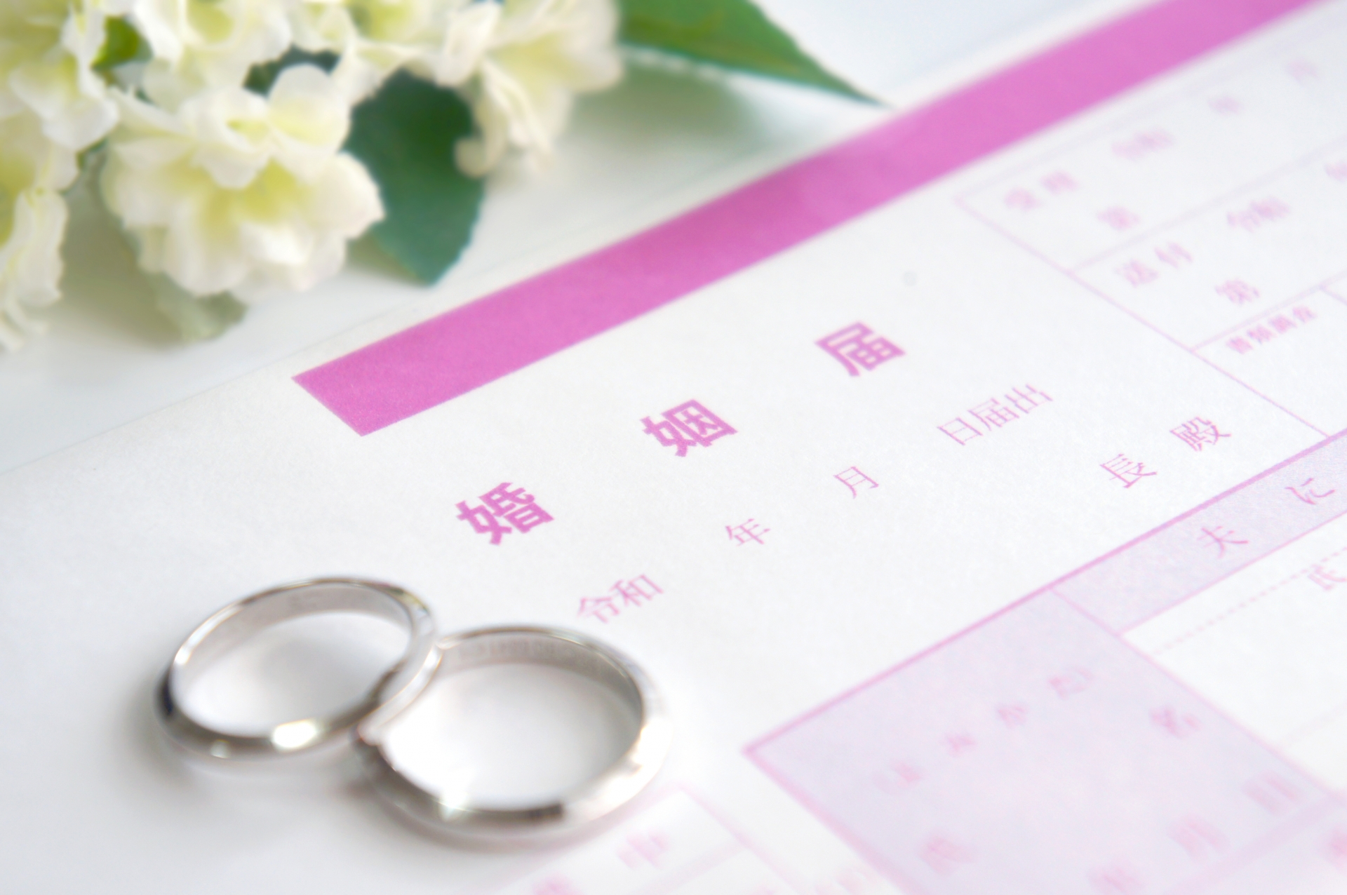 結婚指輪の購入時期はいつ結婚までの段取り入籍の写真