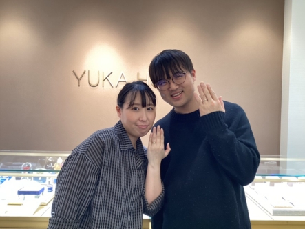 和歌山県和歌山市　YUKA HOJOの婚約指輪と結婚指輪をご成約いただきました！