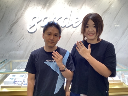 和歌山県和歌山市　gardenハンドメイドの結婚指輪をご成約いただきました