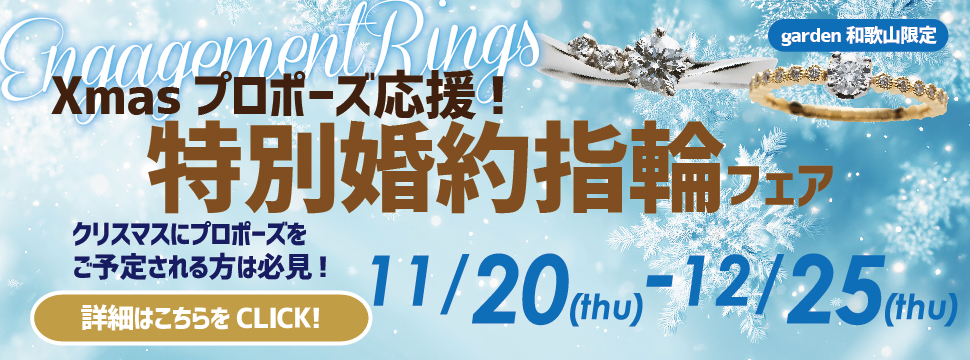 Xmasプロポーズ応援！特別ERフェア　11月20日(Thu)～12月25日(Thu)