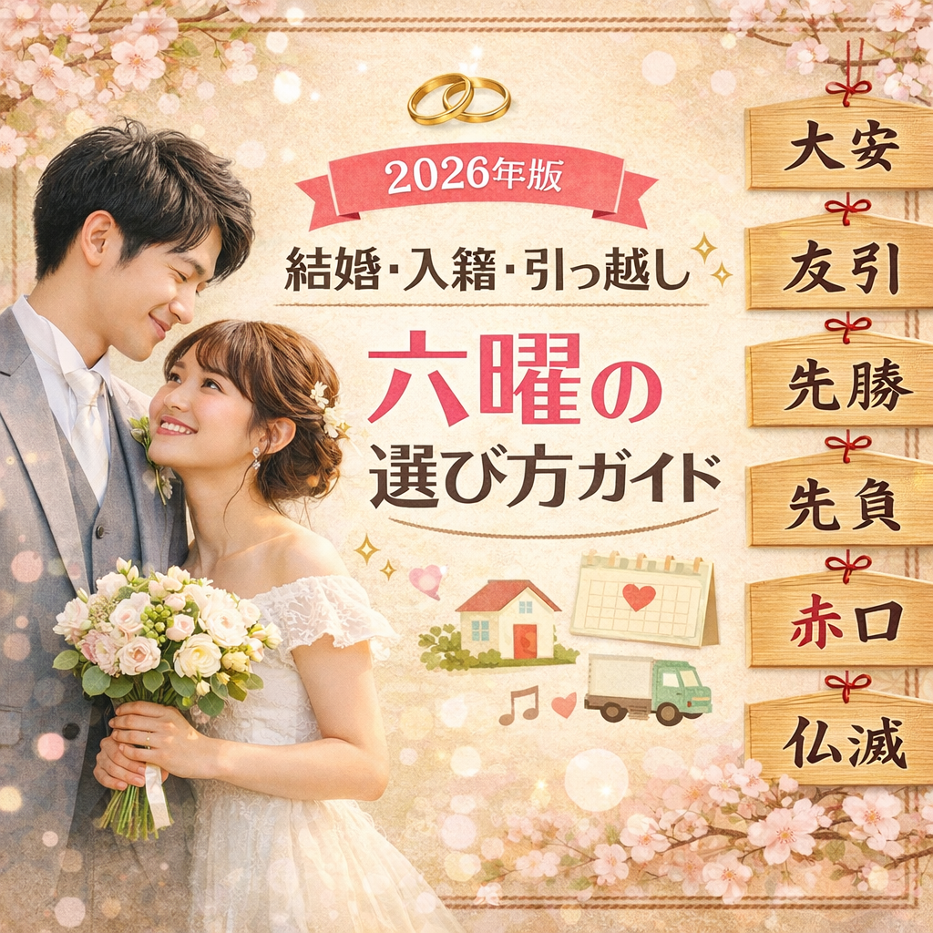 【2026年版】六曜・暦を完全解説｜結婚式・入籍・引っ越しに良い日は？in和歌山