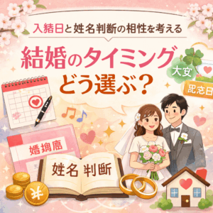姓名判断で見る「入籍日×名字」の相性｜結婚後の運気を上げる日選び