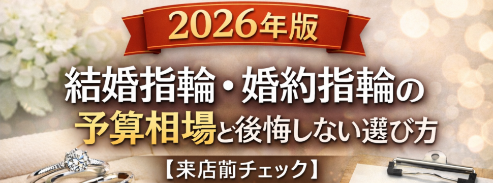 2026年版｜結婚指輪・婚約指輪の予算相場と、後悔しない選び方【来店前チェック】