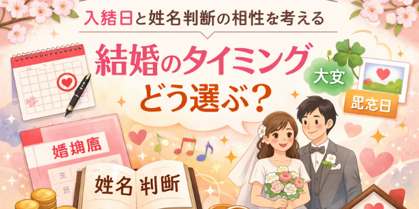姓名判断で見る「入籍日×名字」同棲カップルのリアルなお金事情｜家賃・生活費はいくらかかる？の相性｜結婚後の運気を上げる日選び