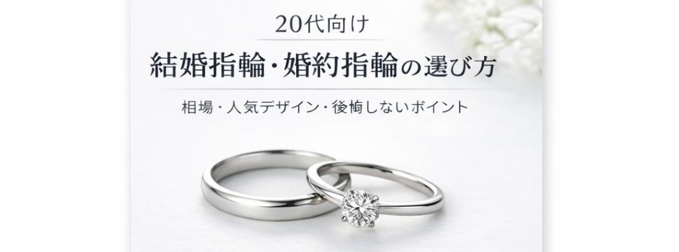 20代向け結婚指輪・婚約指輪の選び方｜相場・人気デザイン・後悔しないポイント30代結婚指輪・婚約指輪のおすすめ｜相場・人気ブランド・後悔しない選び方【2026】