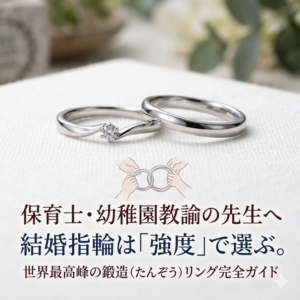 【2026年最新】保育士・幼稚園教論の結婚指輪選び完全ガイド｜子供を傷つけないデザインと消毒に強い素材を徹底比較