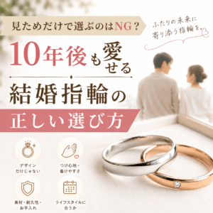 見た目だけで選ぶのはNG？10年後も愛せる結婚指輪の正しい選び方
