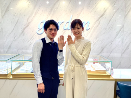 和歌山市からご来店「Disney Cinderella」の結婚指輪をご成約頂きました