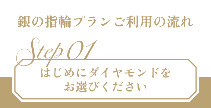 デザインが後から選べるプロポーズリング銀の指輪プランご利用の流れ①