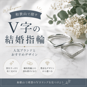 和歌山でV字の結婚指輪を探すなら｜人気ブランドとおすすめデザイン