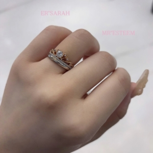 MILK&Strawberry（ミルク&ストロベリー）の婚約指輪と結婚指輪の重ね付け
