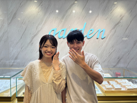和歌山県西牟婁郡  IDEAL plus fortと美女と野獣のブライダルリングをご成約いただきました