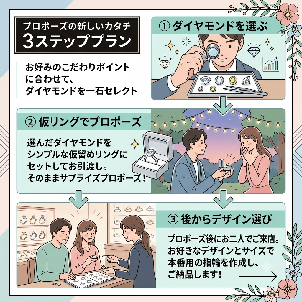 当日婚約指輪を持って帰れる指輪をgarden和歌山がご紹介