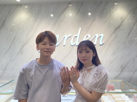 和歌山県西牟婁郡上富田町　RosettE/SP（ロゼットエスピー）の結婚指輪をご成約いただきました。
