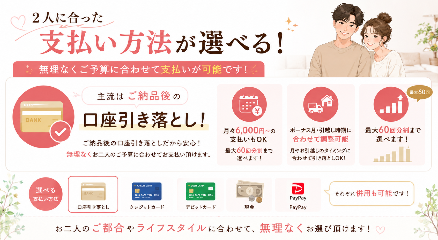 garden和歌山での支払い方法一覧
