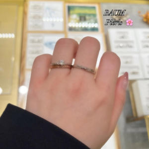 BAUM（バウム）の婚約指輪と結婚指輪の重ね付け