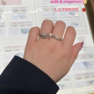 MILK&Strawberry（ミルク&ストロベリー）婚約指輪と結婚指輪の重ね着け